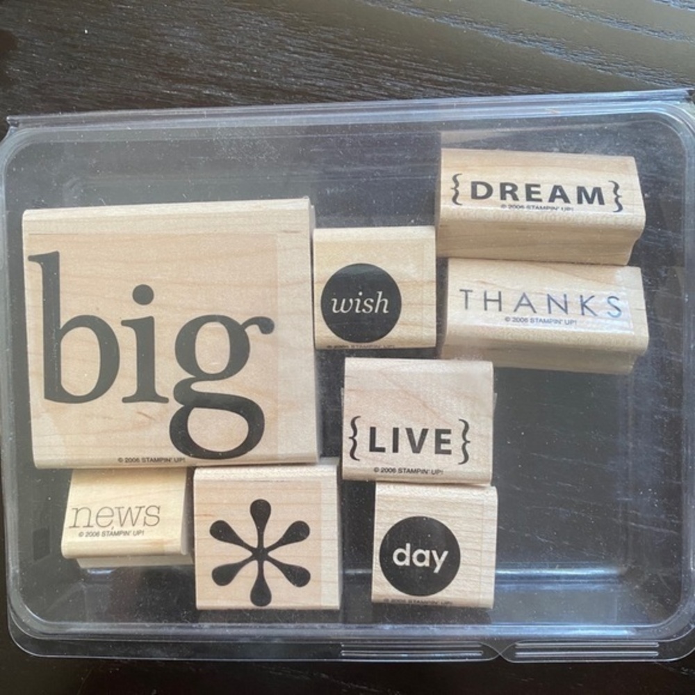 STAMPIN UP RETIRED STAMP SET THINK BIG
